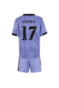 Real Madrid Lucas Vazquez #17 Babytruitje Uit tenue Kind 2022-23 Korte Mouw (+ Korte broeken)